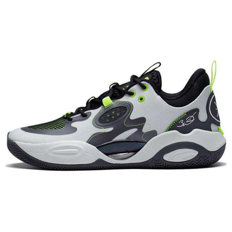 New LiNing Wade ALLDAY Durable Breathable Low Top Basketball Shoes Gray ABPT007-1