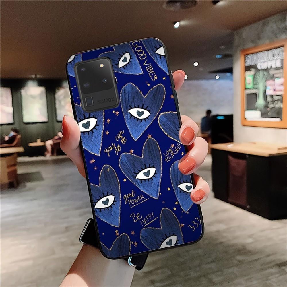 Funny Turkish Lucky Blue Evil Eye Phone Case For Samsung S 9 10 20 21 22 23 30 23plus lite Ultra FE S10lite Fundas