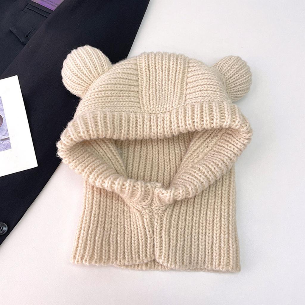 New Year Christmas Cosplay Bear Ear Balaclava Hat for Women Men Keep Neck Warm Hat Cold Weather Skiing Hiking Supplies