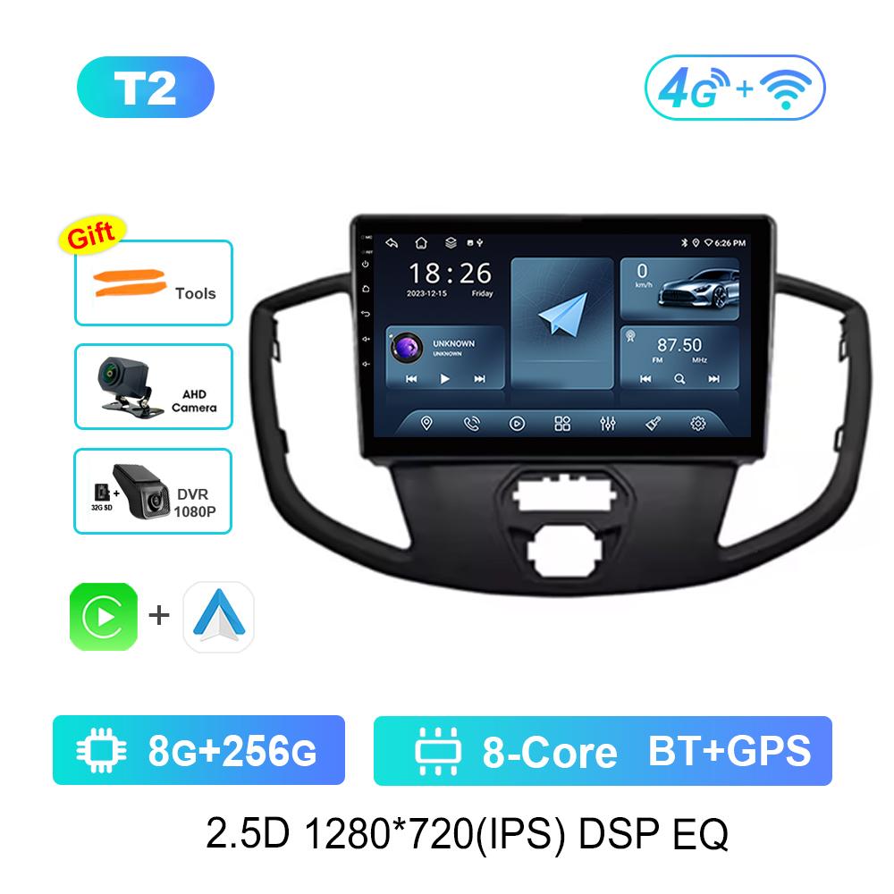 GPS Navigation Android Intelligent System for Ford Transit 2015 Car Radio Multimedia Player WiFi HD Touch Screen 4G Head Unit