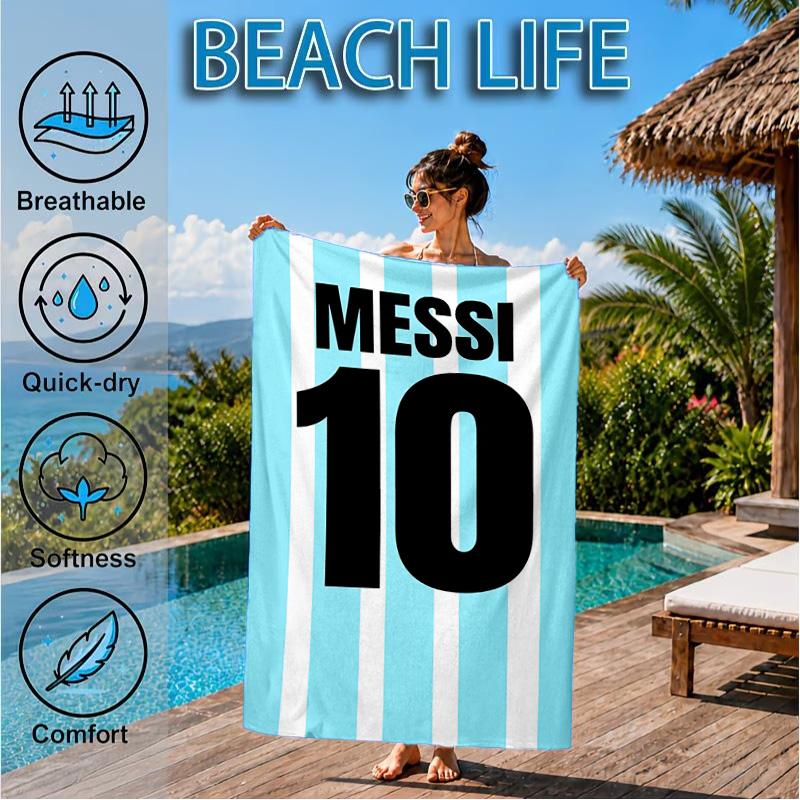 Number 10 Beach Towel, Quick-drying, Easy to Care for, Suitable for Both Fitness and Beach Vacations,Sports Essential