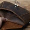 Retro Leather Men's Mobile Phone Bag Crazy-horse Leather Waist Bag Top Layer Cowhide Clutch Cross-body Shoulder Bag NZPJ