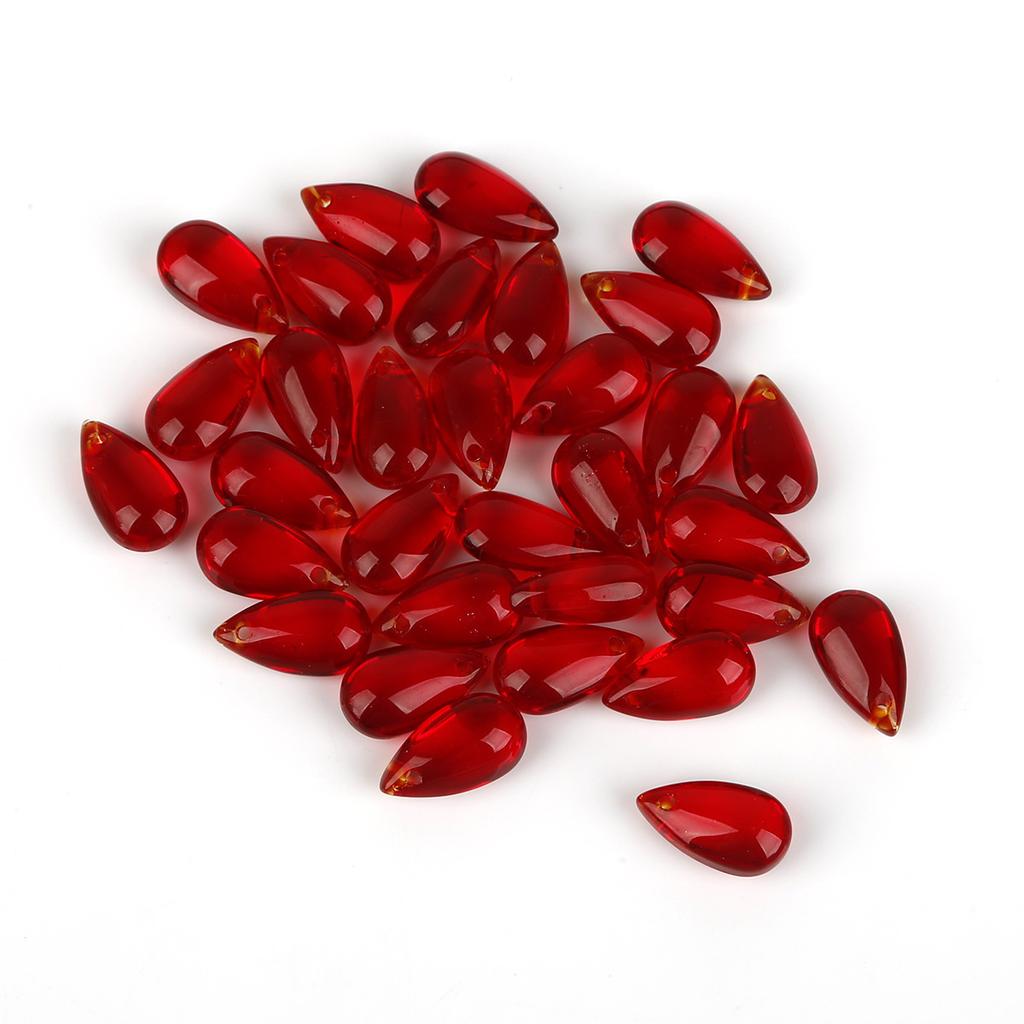 8*14mm Water Drop Czech Glaze Beads Handmade Diy Semi-transparent Teardrop Pendant Glass Accessories Material Loose Beads Beads for Jewelry Making