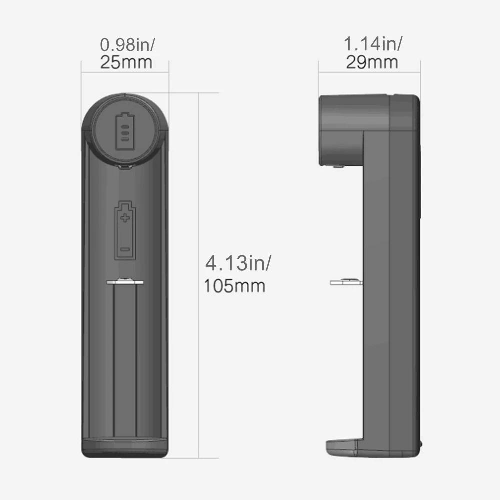 3.7V Smart Charger for Li-ion Batteries Auto-Stop Fully Charged, Fits 26650/18650/21700/16340/14500 For Flashlights E-Cigarettes