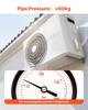 30.5m Mini Split Line Set, 6.4 & 12.7mm OD AC Copper Tubing Pipe, 3/8 White PE Thickened Insulated Coil with Flared Nuts, Strapping Tapes, for Mini