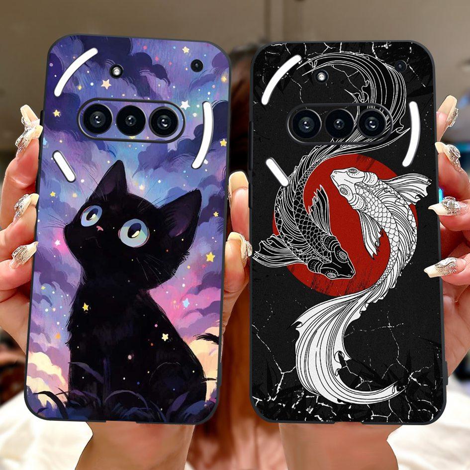 For Nothing Phone 3A 2025 Case A059 Fashion Flower Cats Cartoon Silicone Soft Shockproof Cover For Nothing Phone3A 3A Pro Bumper