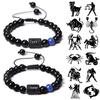 12 Constellations Woven Bracelet Creative Fashion Bracelet Adjustable Beaded Bracelet Jewelry Gift for Men Women
