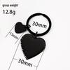 Stainless Steel Heart-Shaped Keychain with Laser Engraving and UV Color Printing