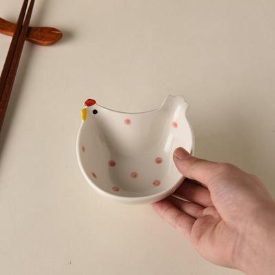 Sevimli Tavuk Yemeği Meze Tepsisi Porselen Seramik Atıştırmalık Tabağı Küçük Sos Tatlı Tabağı Güzel Mutfak Sofra Takımı
