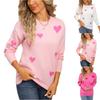 Ladies' Fashionable Heart-shaped Sweater, Loose And Versatile Valentine's Day Knitted Pullover Sweater