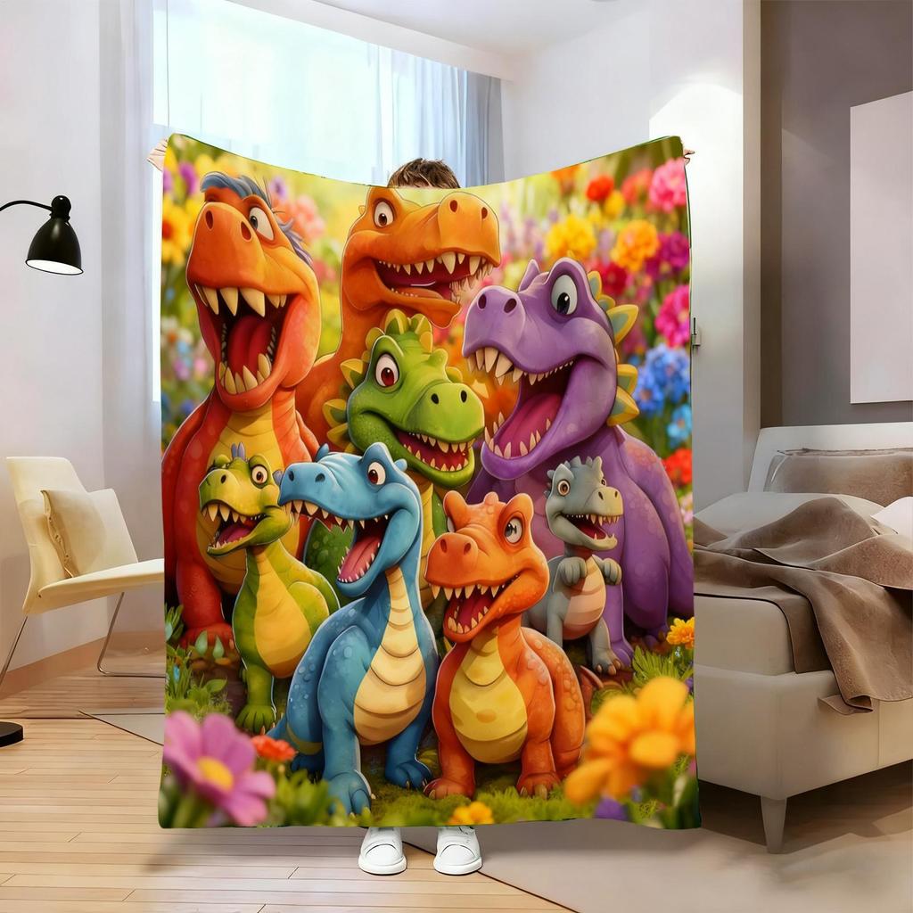 Dinosaur Blankets Quick Drying Comfortable Quilt Sheets Soft Dinosaur Throw Blanket For Girl Room Summer Winter Home Indoor