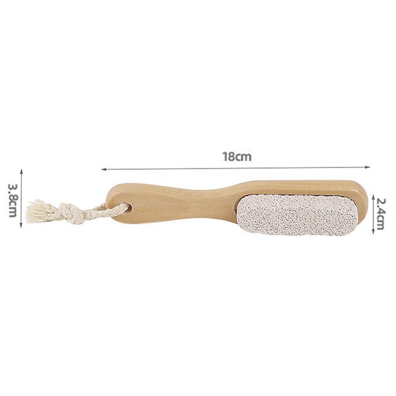 

1PC Wooden Handle Pumice Stone Foot Brush – Exfoliating and Scrubbing Tool for Effective Foot Care