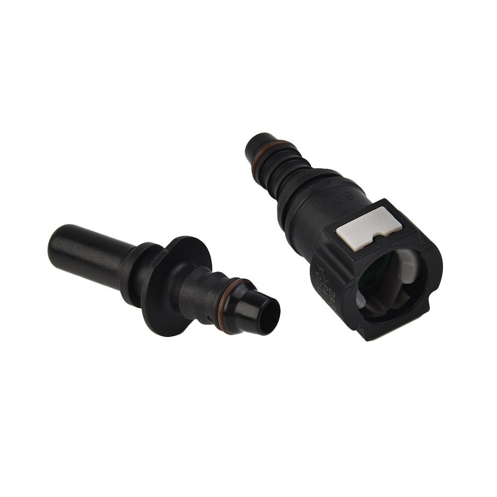 Fuel Line Hose Connector Pipe Connector 9.89-ID8 Straight Pipe Connector Set Parts Quick Release 9.89mm ID8 Quick Connect