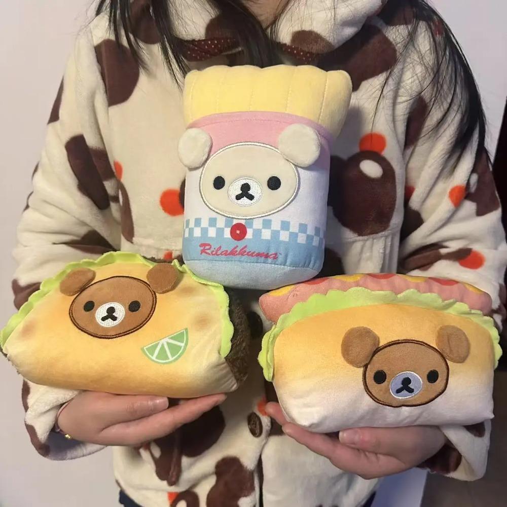 Taco Rilakkuma Plush Sandwich Bear Stuffed Doll Kawaii Bread Series Rilakkuma Room Deocr Lovely Anime Plush Kid's Birthday Gifts