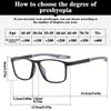 8pcs Super Value Rectangle Simple Sport Non-Slip Presbyopia Glasses - Multiple Pairs for Middle-Aged and Elderly Men and Women