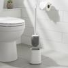 Soft Rubber Toilet Brush With Detachable Handle Wall Mounted Cleaning Tool For Home Use