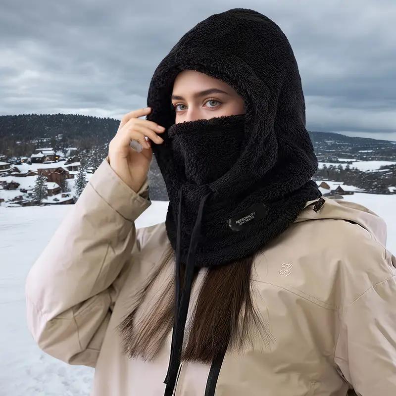 Winter Warm Balaclava Hat Thermal Windproof Ski Hood Motorcycle Face Cover Polar Fleece Adjustable Cycling Full Face Mask Cover