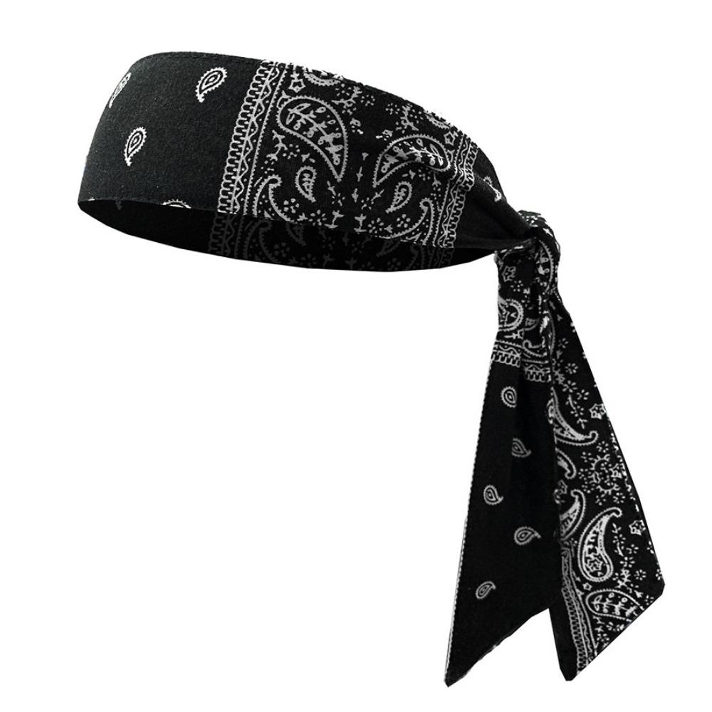 

Wide Edge Bohemian Hair Bands, Lightweight Breathable Elastic Headwear чёрный