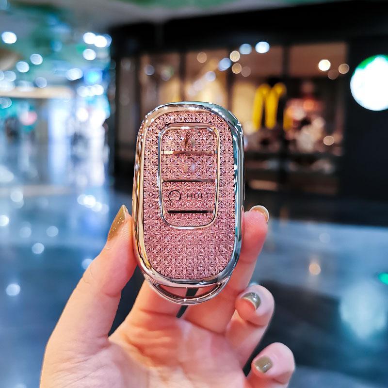 Car Key Case Cover Shell For Honda Civic Crv Accord Xrv Vezel Breeze Integra Hrv Zr-V Car Key Bag Cars Accessories Car Key Tools