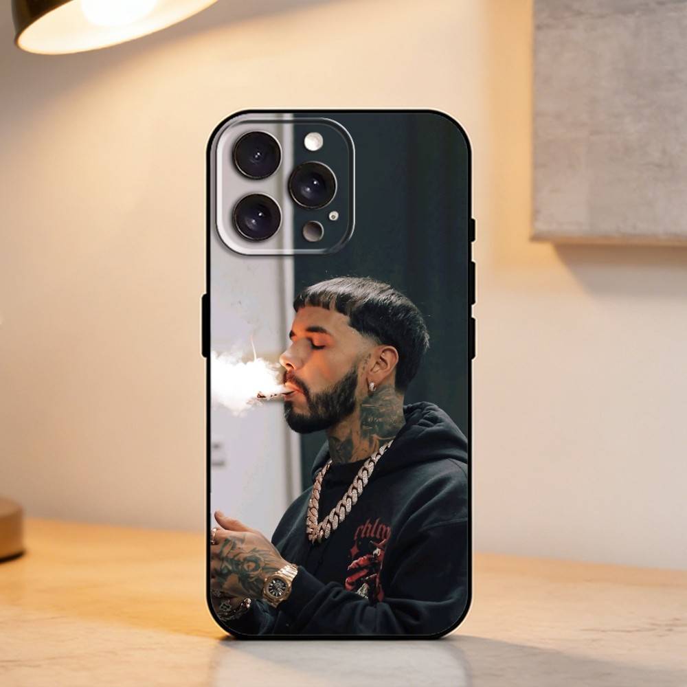 Rapper A- Anuel AA Phone Case For iPhone 17,16,15,14,13,12,11 Plus,Pro Max,XS,Soft Silicone Black Cover