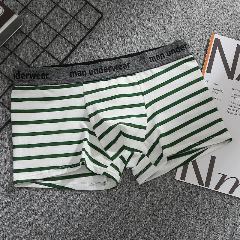 Men's Mid-Rise Pure Cotton Breathable Boxer Briefs - Youth Sports Trendy Style