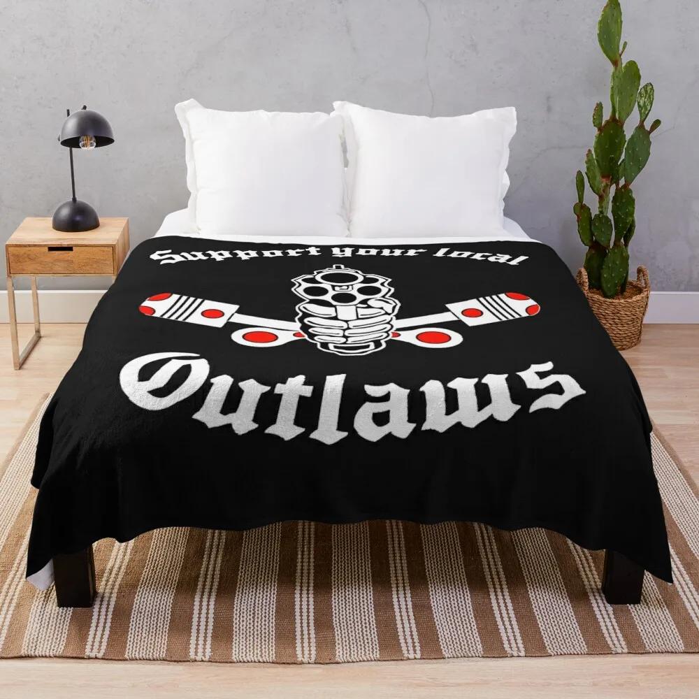 Shunika Chen Unisex Outlaw Mc Support Gift Halloween Day, Thanksgiving, Christmas Day Classic Throw Blanket Valentine Gift Ideas Cute Blankets