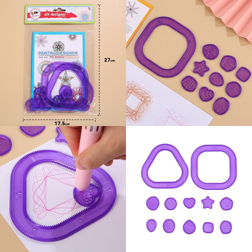 Set Plastic Ruler With Drawing Templates For Preschool Art And Educational Toys