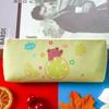 Cute Candy Color Cartoon Bear Rabbit Fruit PU Pencil Case Portable Large Capacity Stationery Storage Bag Kawaii School Supplies