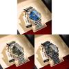 Swiss Mens Watch With Luminous Dial Moon Phase Chronograph For Sports And Casual Wear