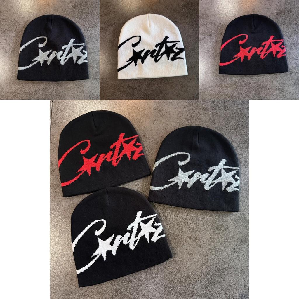 Hip Hop Style Star Pattern Beanie Knitted Cap With Acrylic Fabric And No Brim Design For Fall And Winter Wear