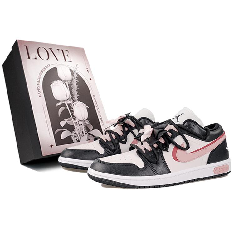 Jordan Air Jordan 1 Vintage Basketball Shoes Women s Low top Pink DC0774-101(Team27-S-BOX) 37.5