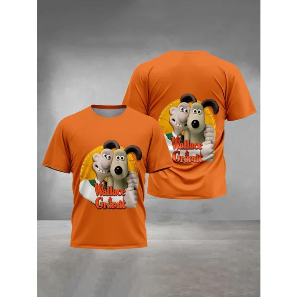 W-Wallaces-Gromits 3D Print Baby Clothing 5 To 14 Years Male Outdoor Clothes for Children Boy Girl Child T-Shirt Top Shirts