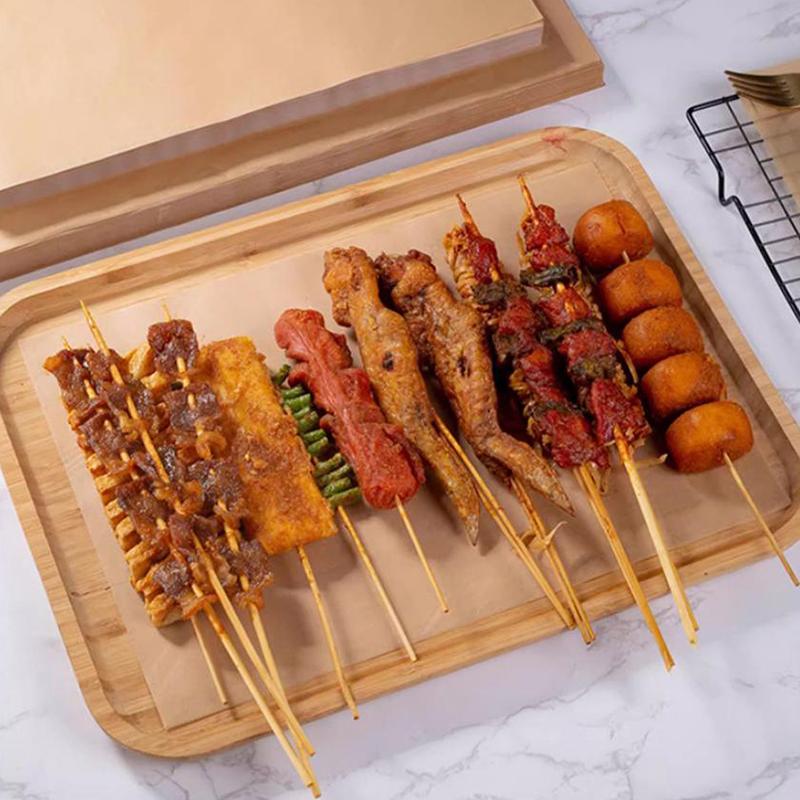 100Pcs Baking Paper Non-stick Parchment Baking Sheet For Oven Air Fryer Grilling Mat Paper Food Wrapping Paper Baking Tool