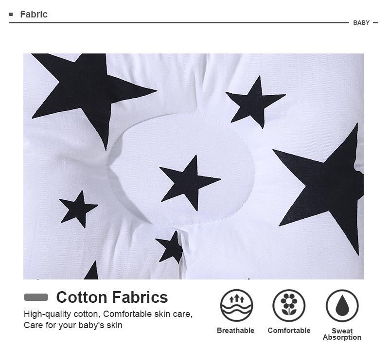 100% Cotton Baby Pillow Baby Pillow Baby Sleep Correction Pillow Fashion Cartoon Pillow Anti-headrest Breathable Four Seasons Pillow