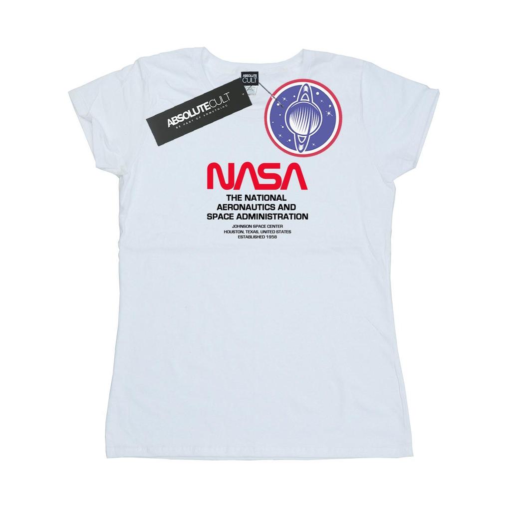 NASA Womens/Ladies Worm Blurb Cotton T-Shirt