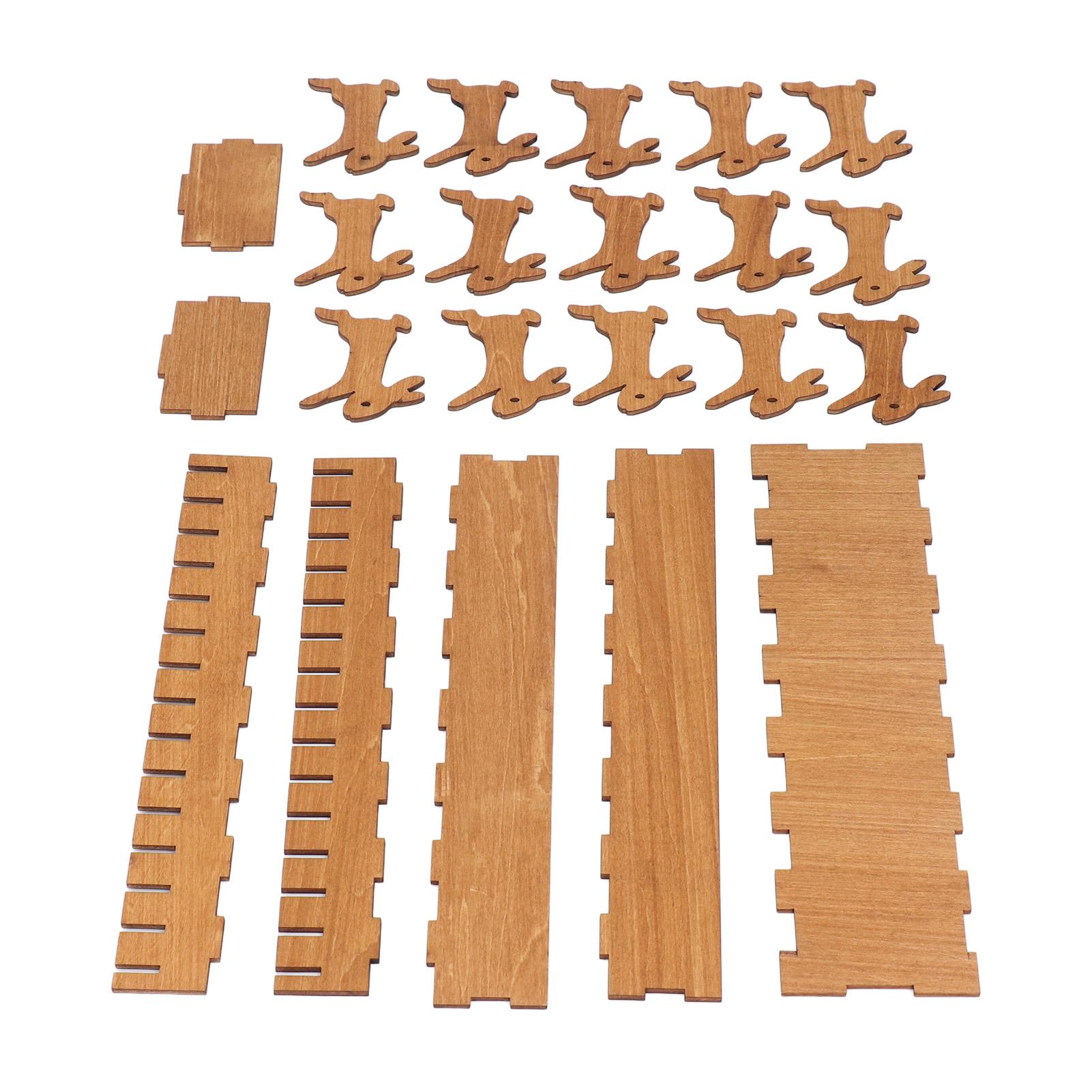 

Деревянный набор катушек с животными, симпатичный, гладкий внешний вид, набор органайзеров для катушек с коробкой для вязания и шитья