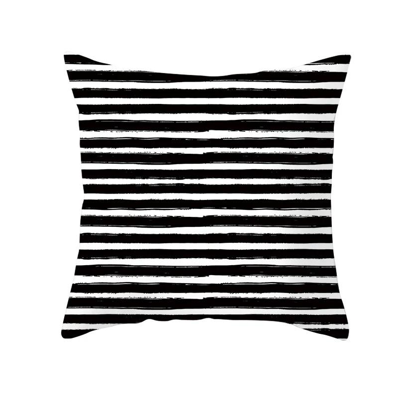 Black and White Geometric Decorative Pillowcases Living Room Office Home Pillowcases Car Ornaments