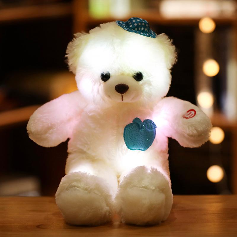 Cartoon Luminous Animal Heart Bear Doll Plush Toy Lamb Unicorn Doll Children'S Doll