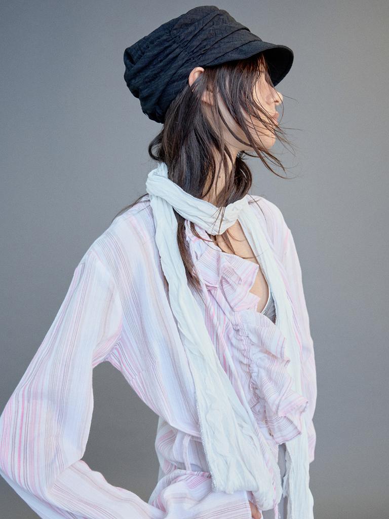 Eosseomnijeu Bellboy Cap_Drape_Line Black
