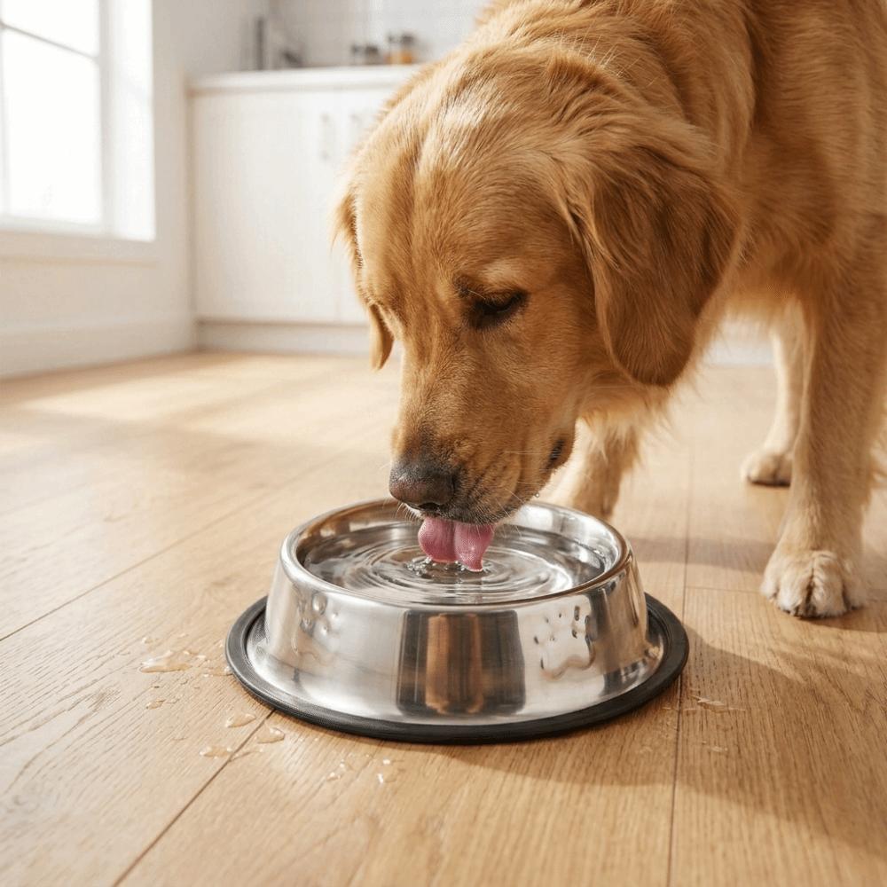 Anti-tip Dog Feeder Footprint Pattern Pet Drinking Bowl Non-slip Base Cat Food Bowl  Daily Feeding