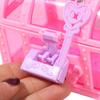 With Lock Cute Makeup Box Pink/Purple Treasure Chest Mini Box Kids Jewelry Box  For Children