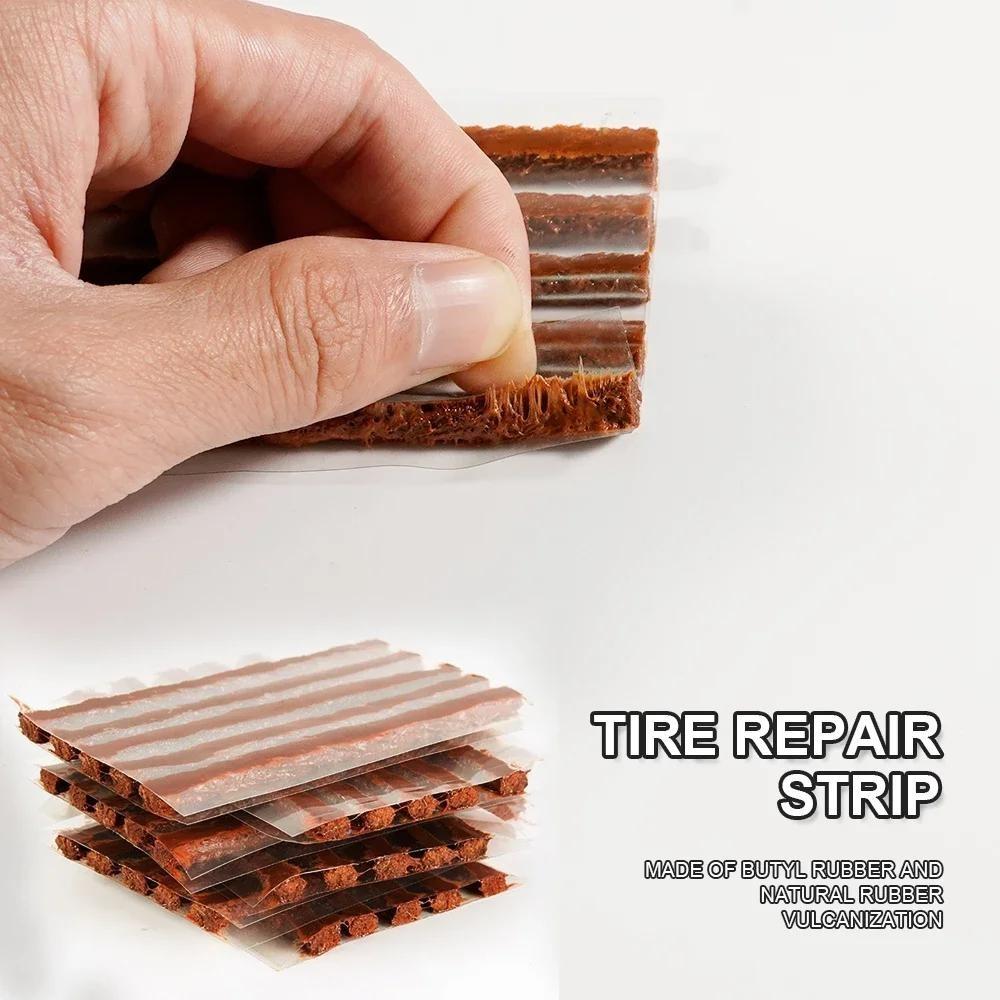 Car Tire Repair Tool Tire Repair Kit Studding Tool Set Auto Bike Tubeless Tire Tyre Puncture Plug Garage Tools with Rubber Strip