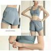 Summer Women's Gauze Fake Two Quick Dry Loose Running Shorts Female Anti-slip Sports Fitness Pants