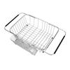  Kitchen Sink Dish Rack with Chopsticks Holder Stainless Steel Expandable Dish Drying Draining Basket 