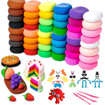Clay 48 DIY Toy with Crafting Birthday Gift for Boys and Clay for Ages 6 and Up Ultra-Lightweight Set, Colors, Tools, Girls, Air-Drying