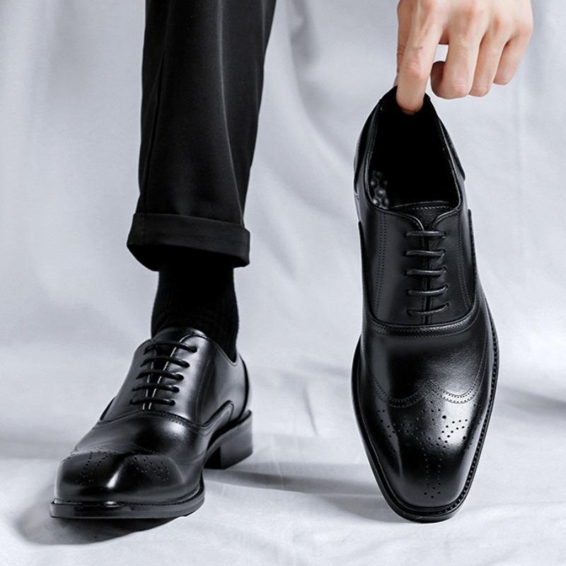 Mode Britische Lackleder Businessschuhe Herren Kleiderschuhe 2025Herbst Neu Dicke Sohle Schuhe Herren Leder Original Luxus Hochzeitsschuhe