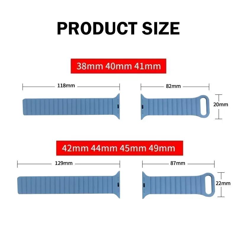 Magnetic Strap For Apple Watch Bands 45mm 38mm 49mm 40mm 42mm 41mm Silicone Sport Bracelet iWatch Series Ultra 9 6 5 7 8 Se 44mm