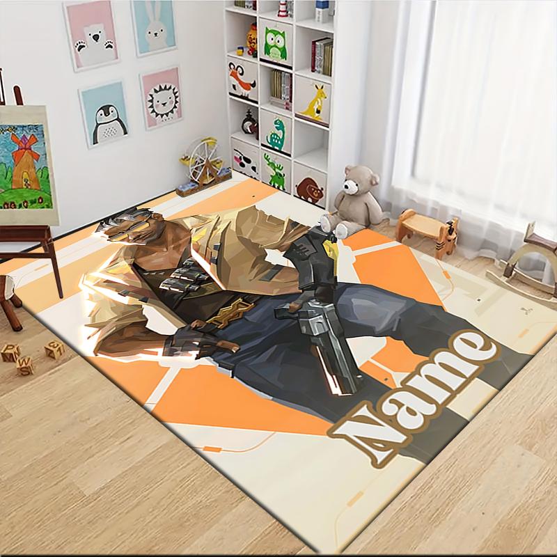 Custom Name Arsenal Roses Artwork Carpet Rug Customizable Soft Washable Anti-Slip Home Living Room Sofa Mats Personalized Rug. 0909140