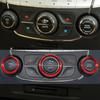 Suitable for Dodge 2013-2016 Journey Center Console Air Conditioning Temperature Volume Menu Control Knob Decorative Ring Metal Protective Frame OO1