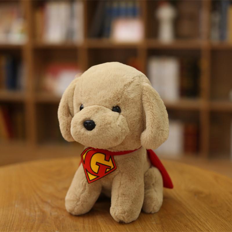 1ks 19cm roztomilý pejsek s pláštěm Plyšová hračka Vycpaná panenka štěně Kawaii Krásná zvířecí hračka pro děti Miminko